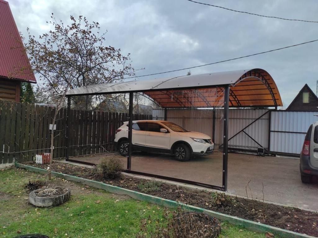 Прозрачные шторы ПВХ для навеса под автомобиль в Понырях